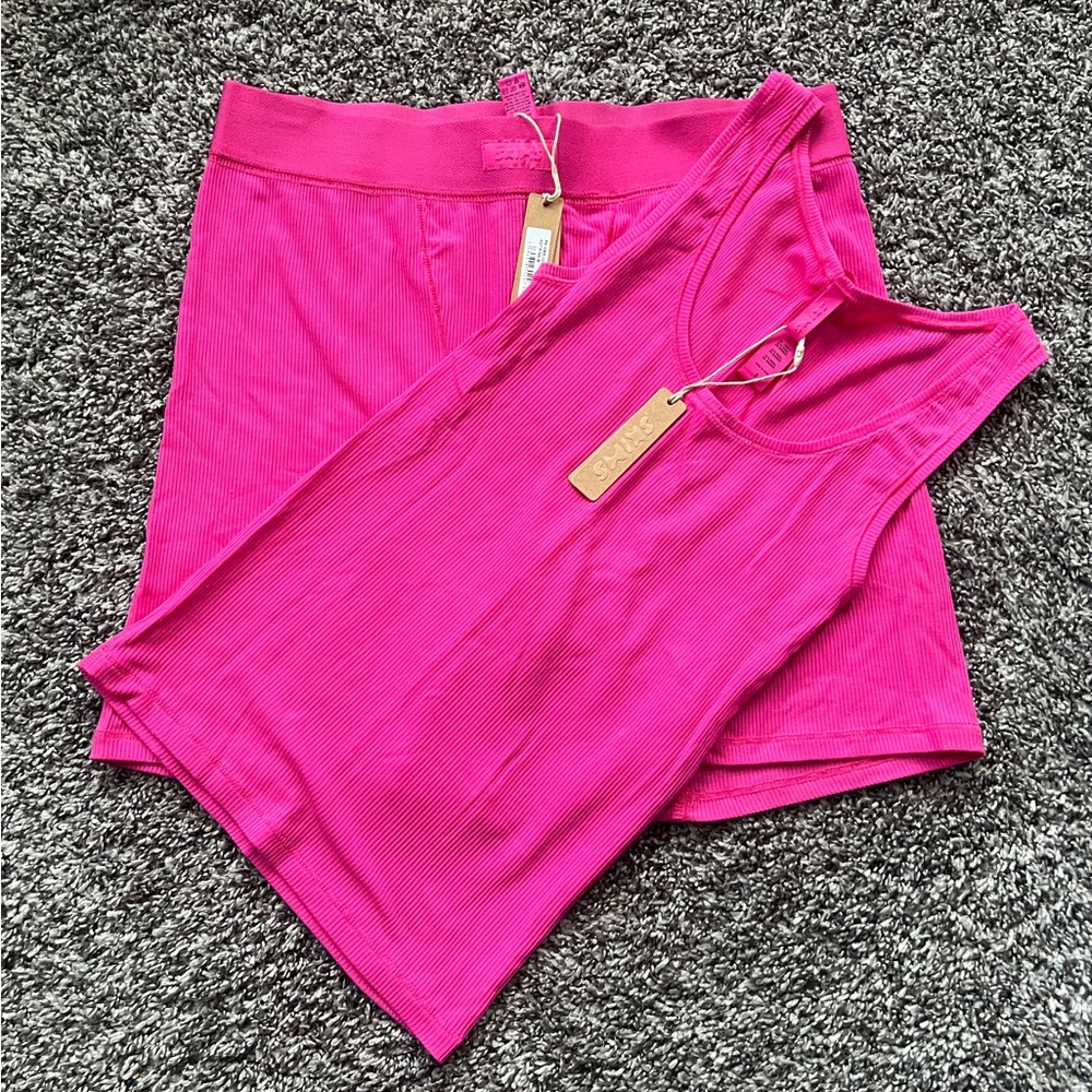 SKIMS Hot Pink Two Piece Set